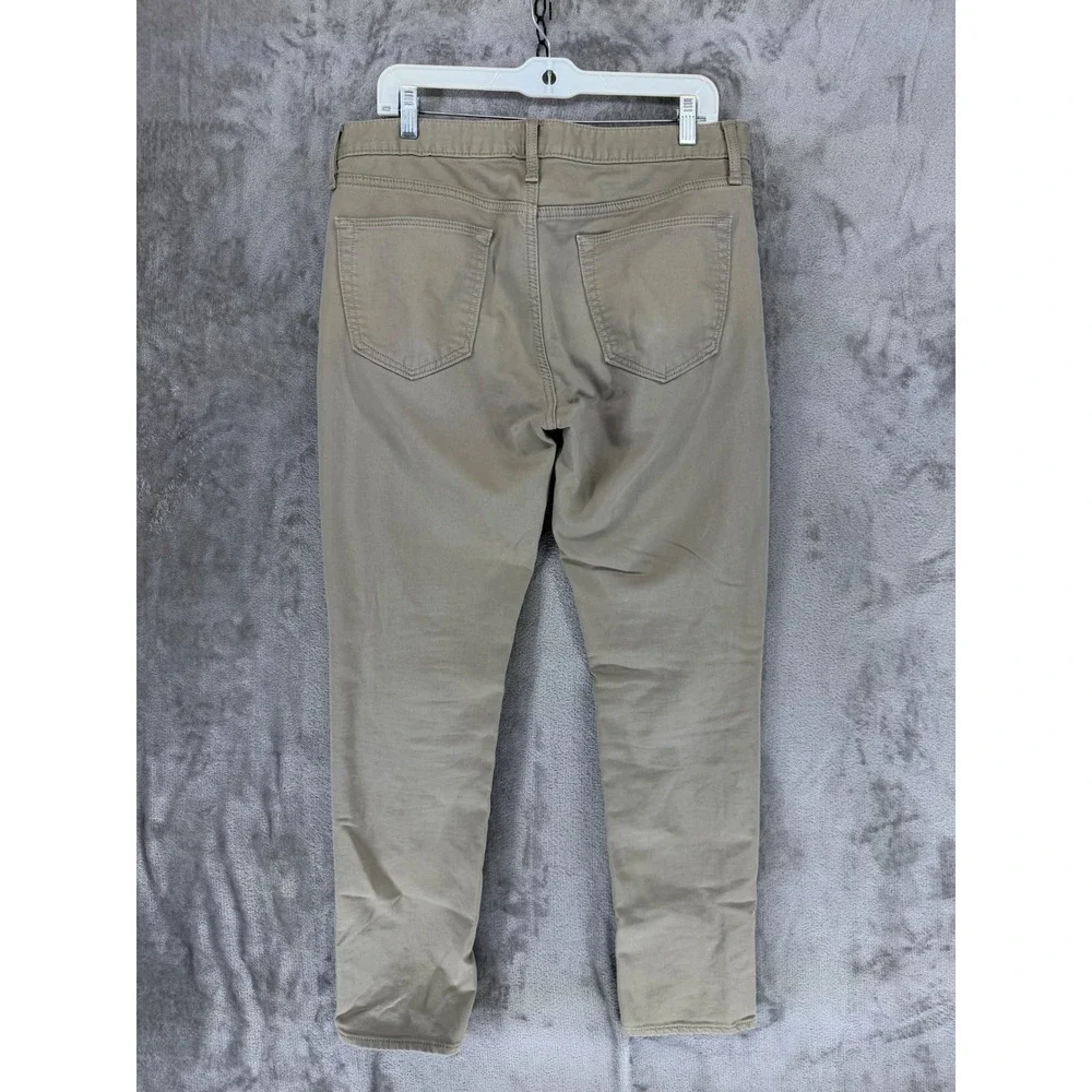 Banana Republic Travel Slim Pants Mens 33x32 New Pewter Beige Washwell 731189-05